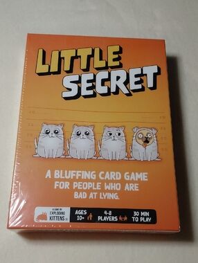 NWT Sealed,Little Secret Card Game - Orange